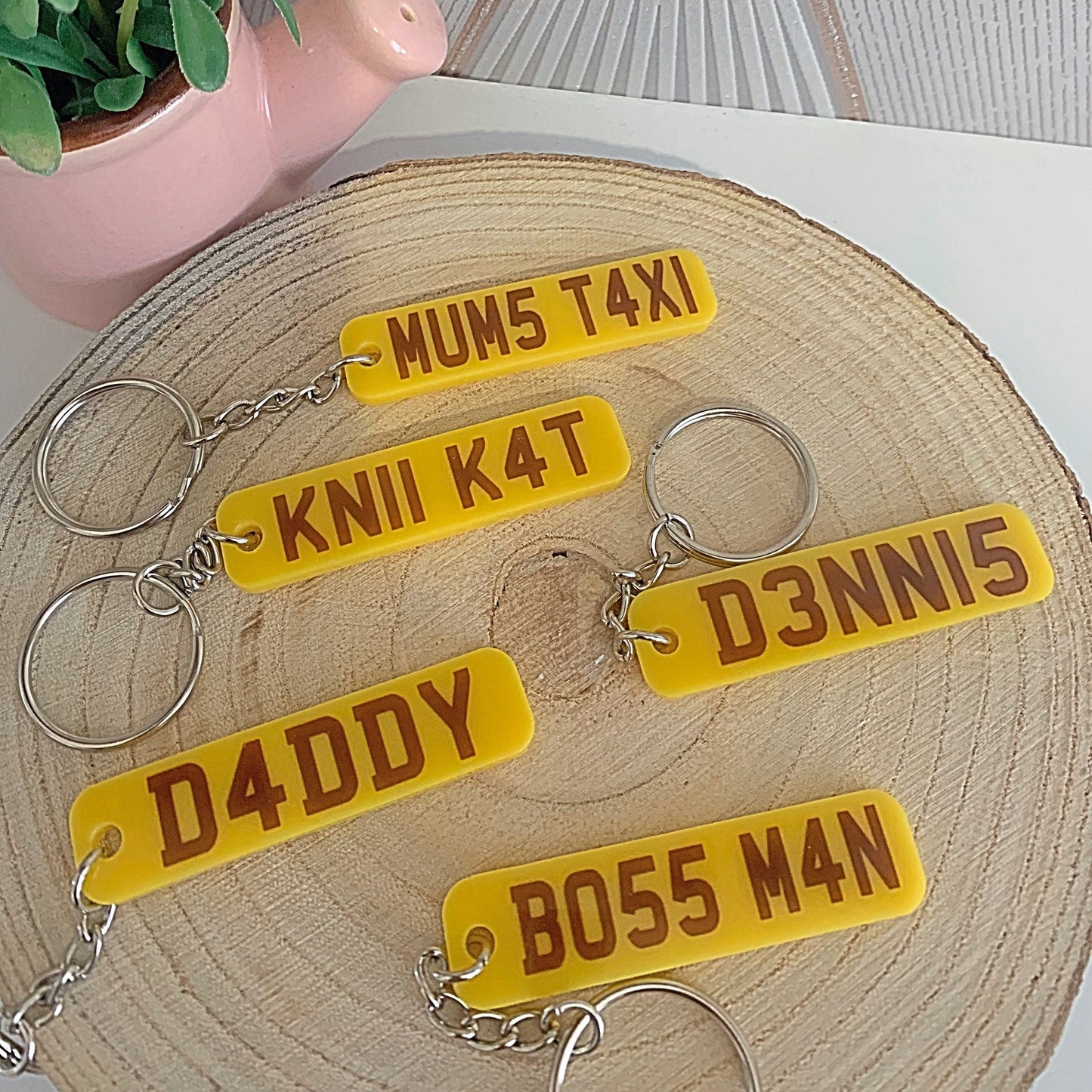 License Plate Keychain - Number Plate Keyring