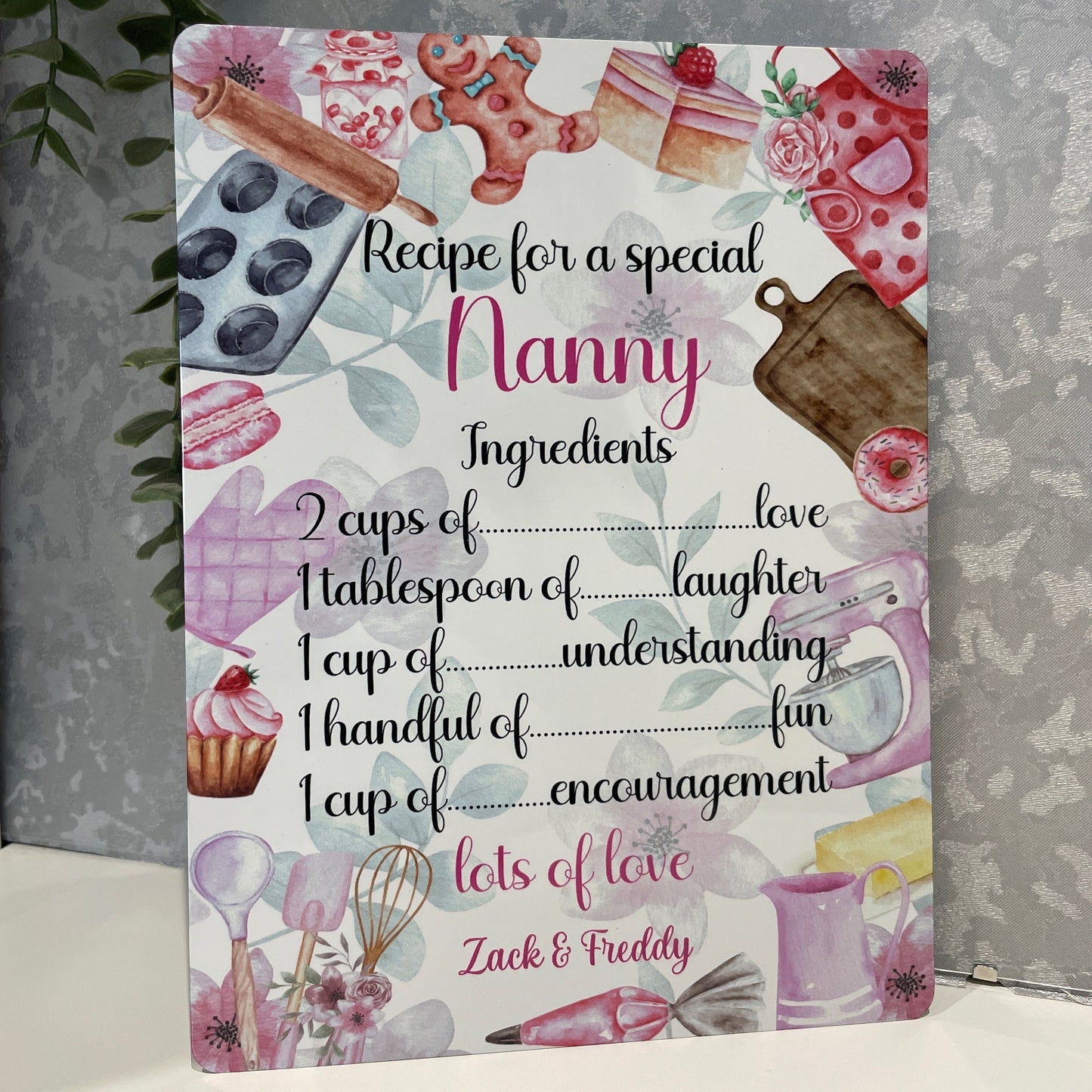 Recipe For A Special Nanny Plaque