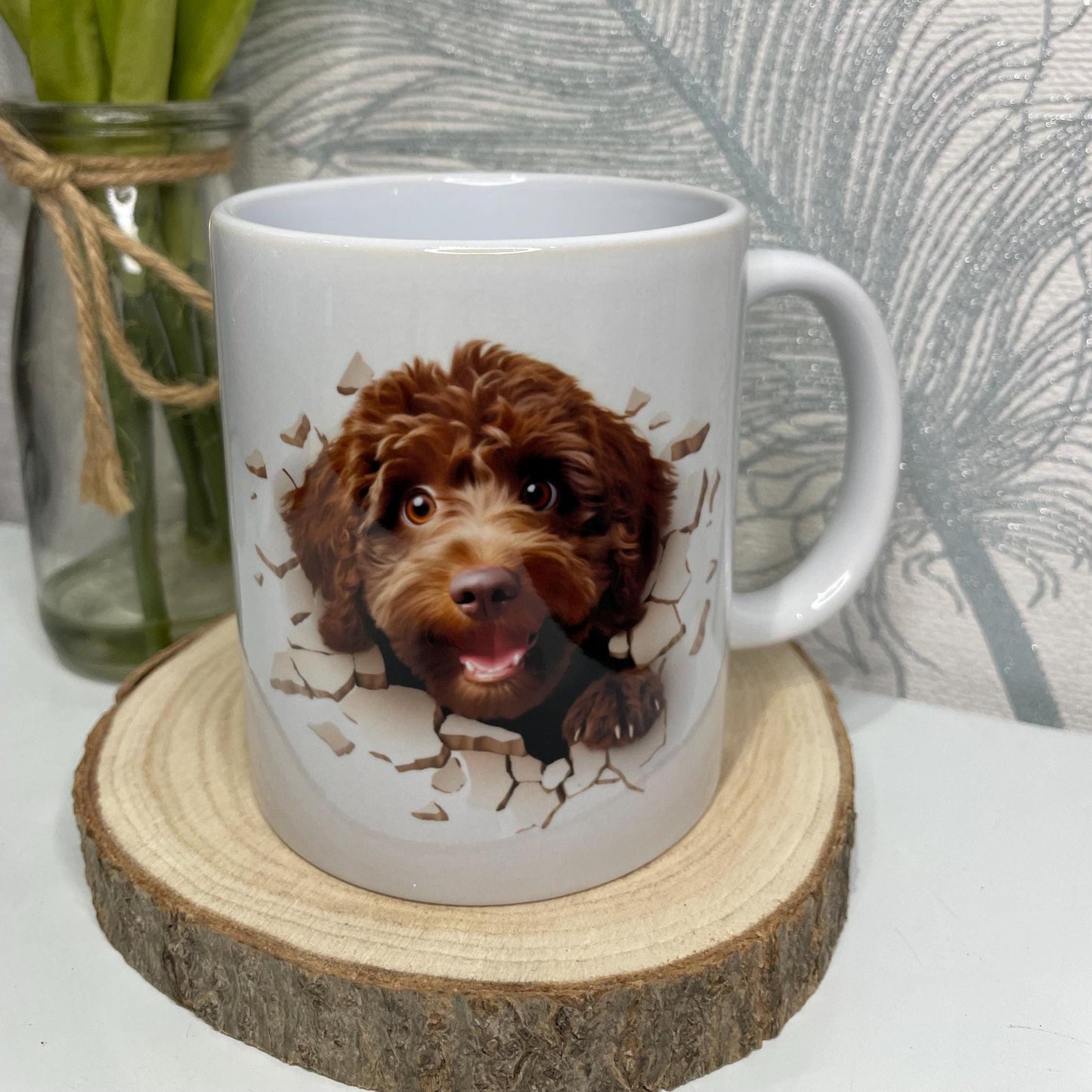 Chocolate Cockapoo Hole In A Wall Mug