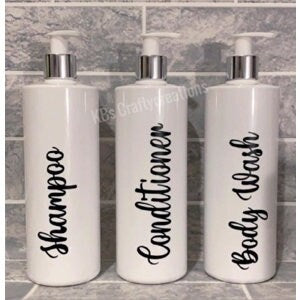 Set of 3 Bathroom Storage Dispenser Bottles