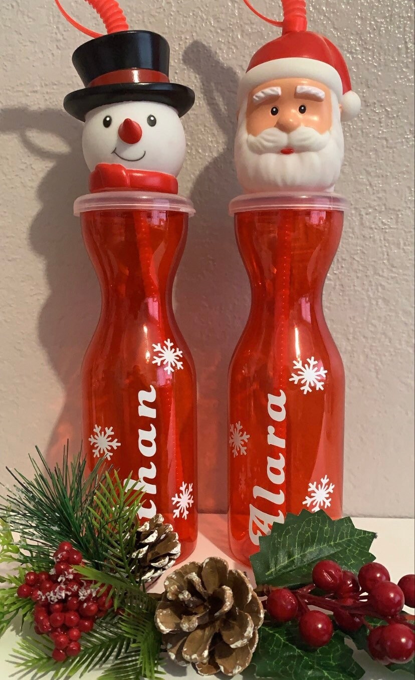 Personalised Elf, Santa & Snowman Flasks