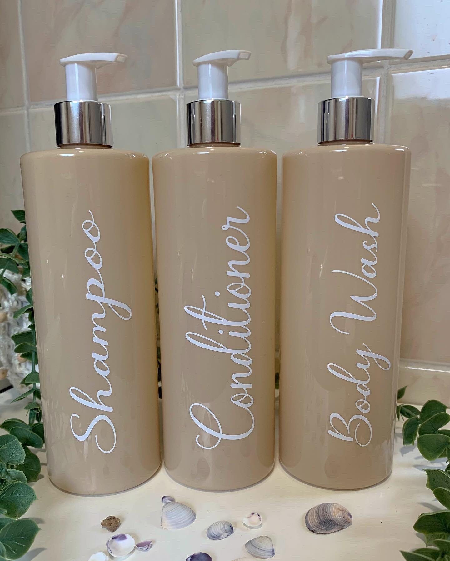 Set of 3 Bathroom Storage Dispenser Bottles