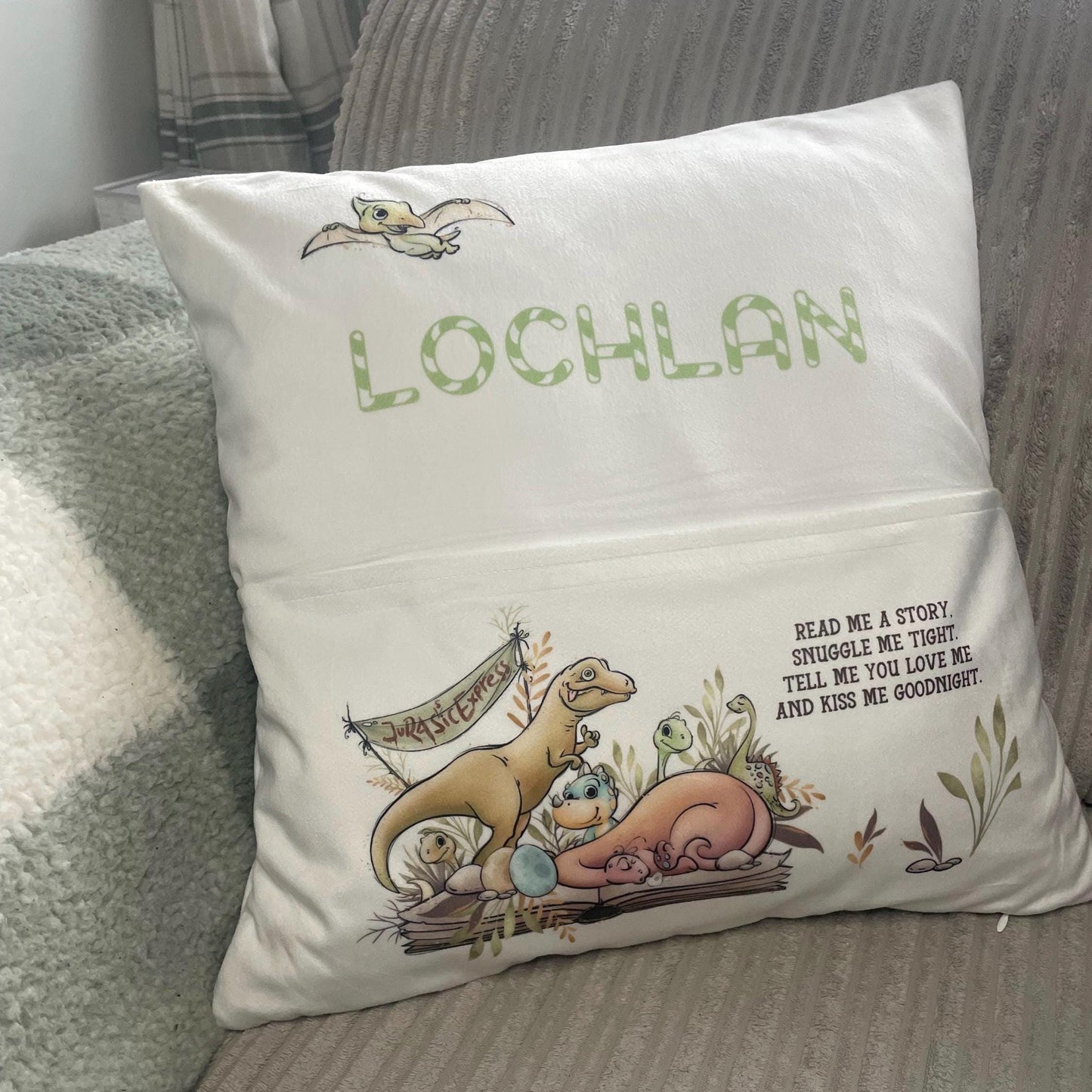 Dinosaur Story Book Cushion