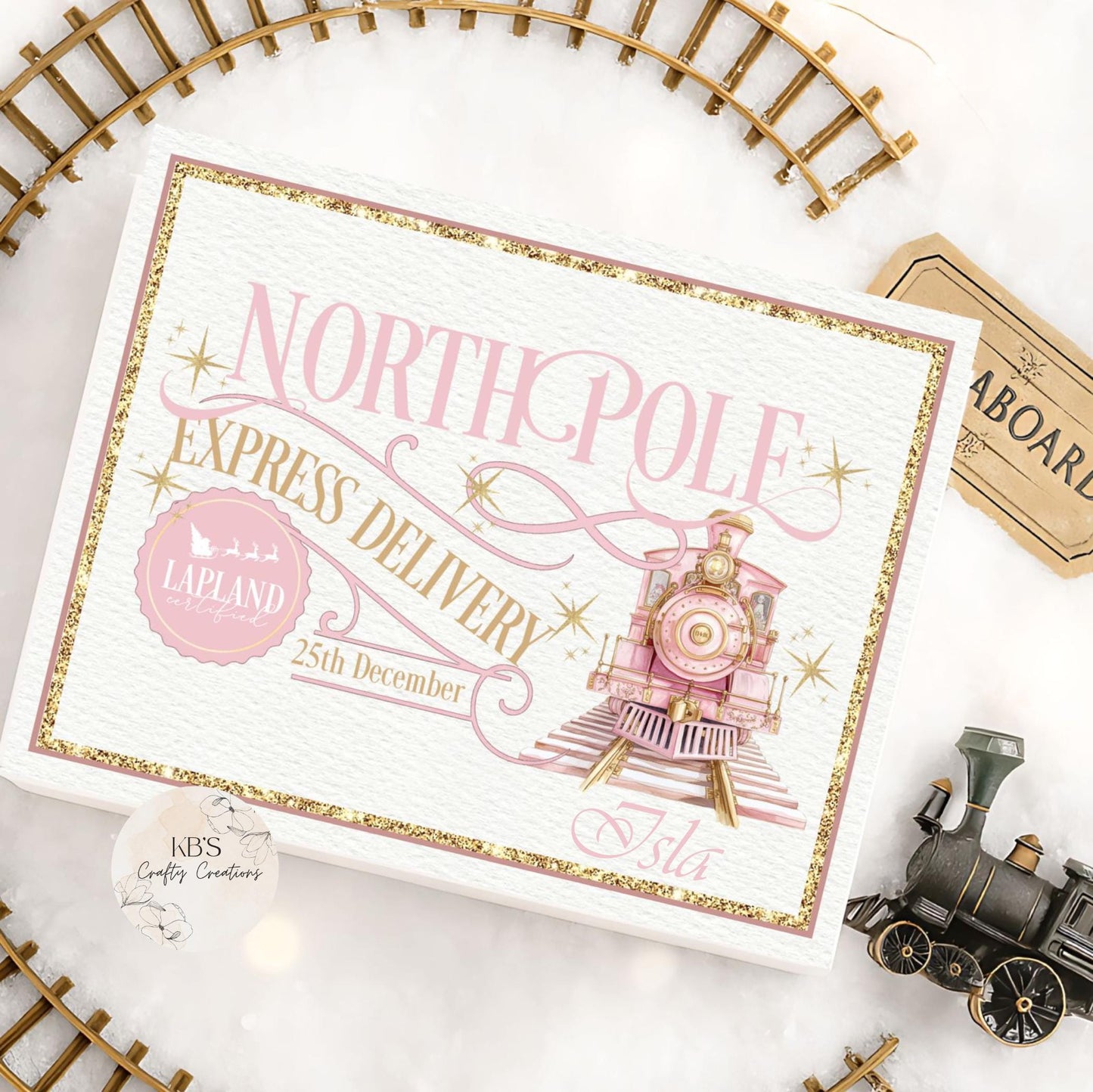 Personalised Magnetic Christmas Eve Box - Polar Express