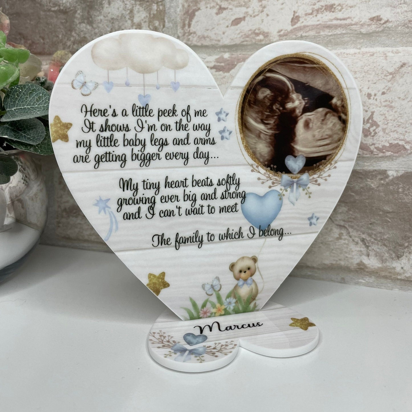Baby Announcement Ultrasound Keepsake