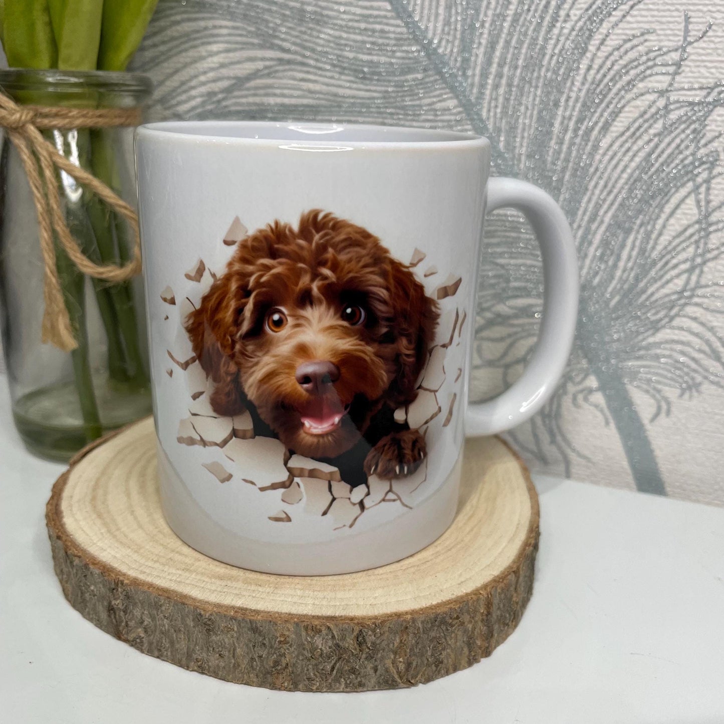 Chocolate Cockapoo Hole In A Wall Mug