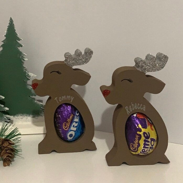 Reindeer Chocolate Egg Holder Gift