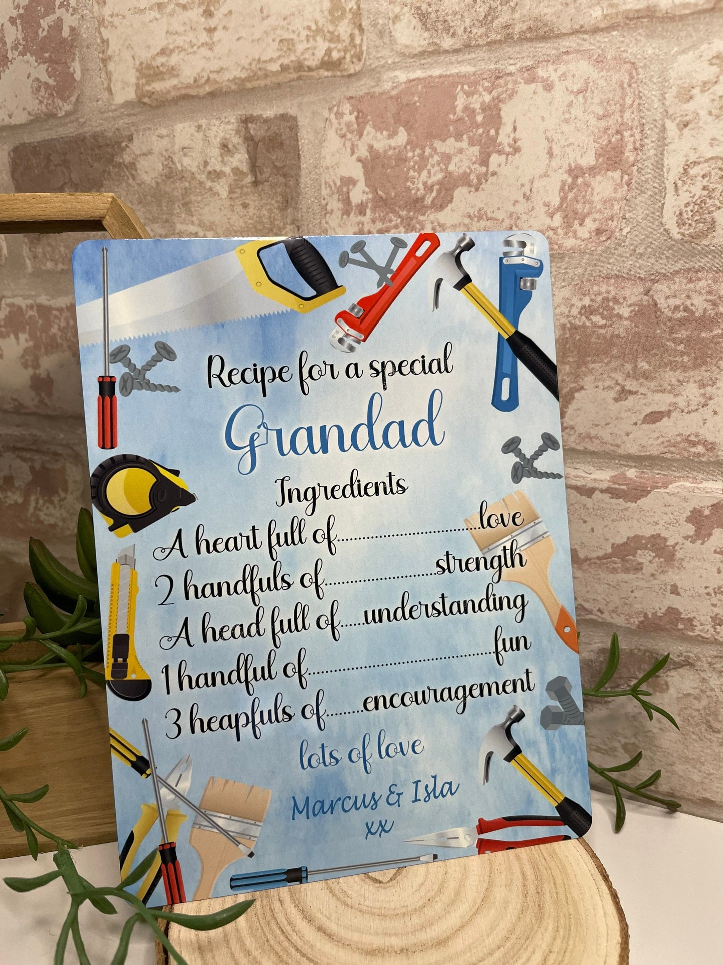 Recipe For A Special Grandad Plaque