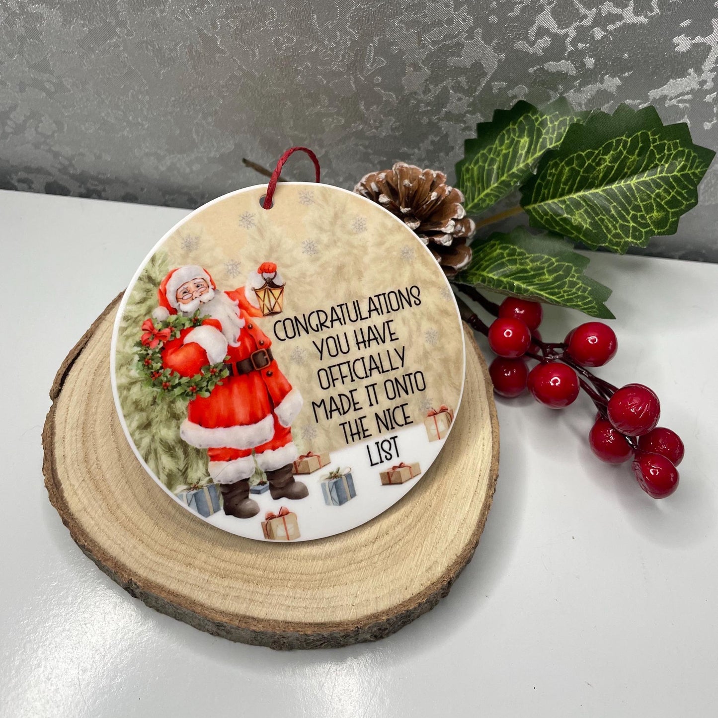 Your On Santa's Nice List Bauble