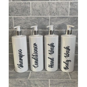 Set of 3 Bathroom Storage Dispenser Bottles