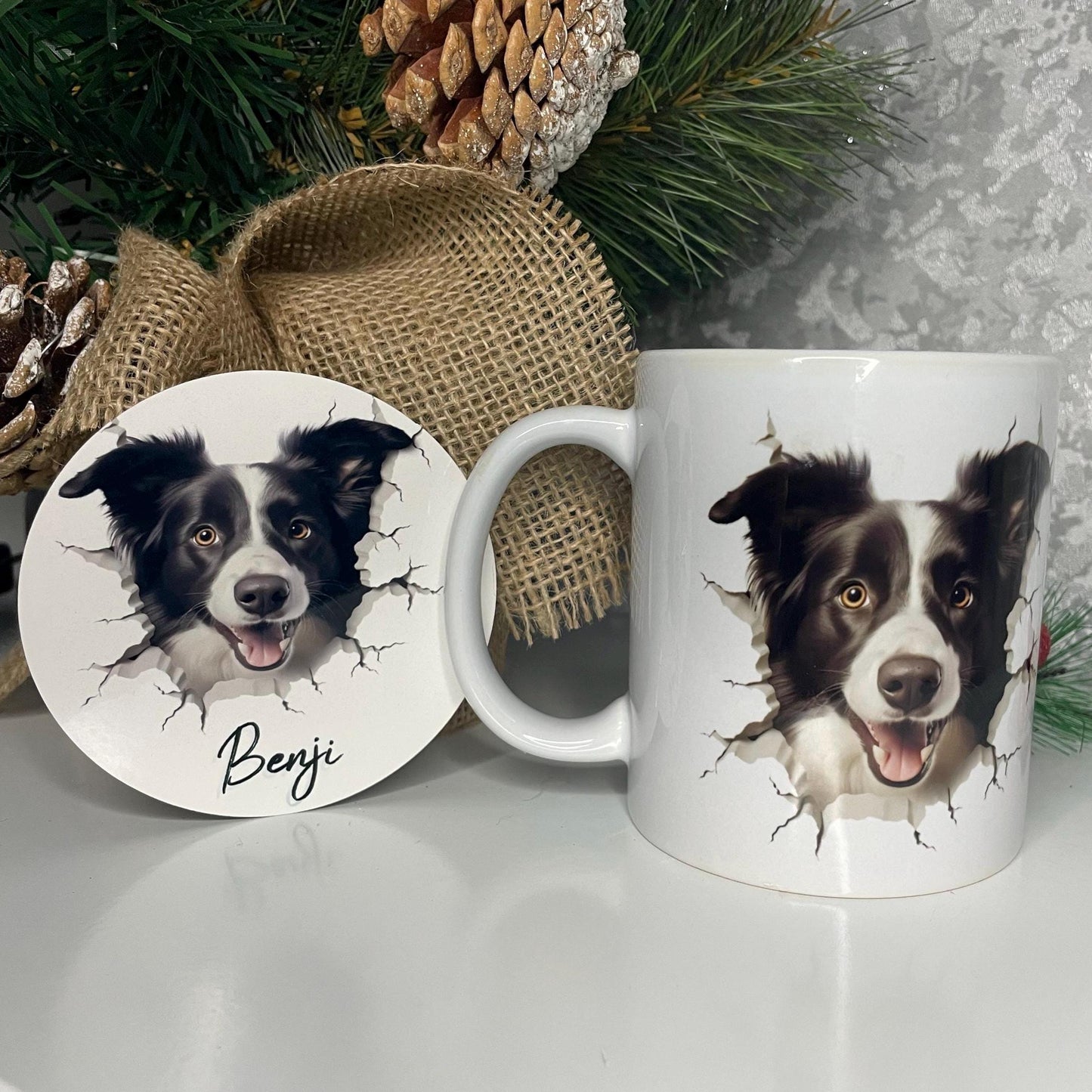 Border Collie Hole In A Wall Mug