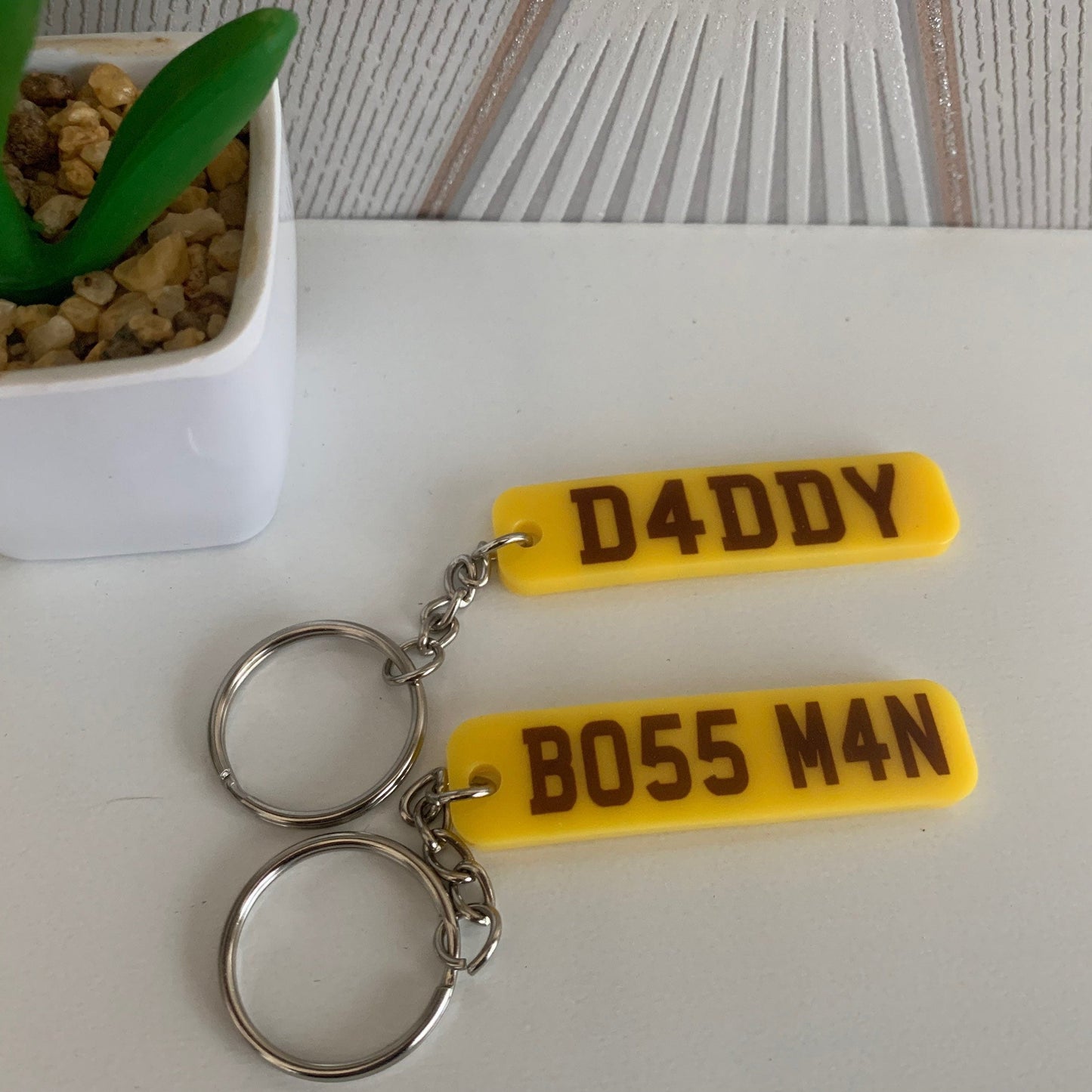 License Plate Keychain - Number Plate Keyring