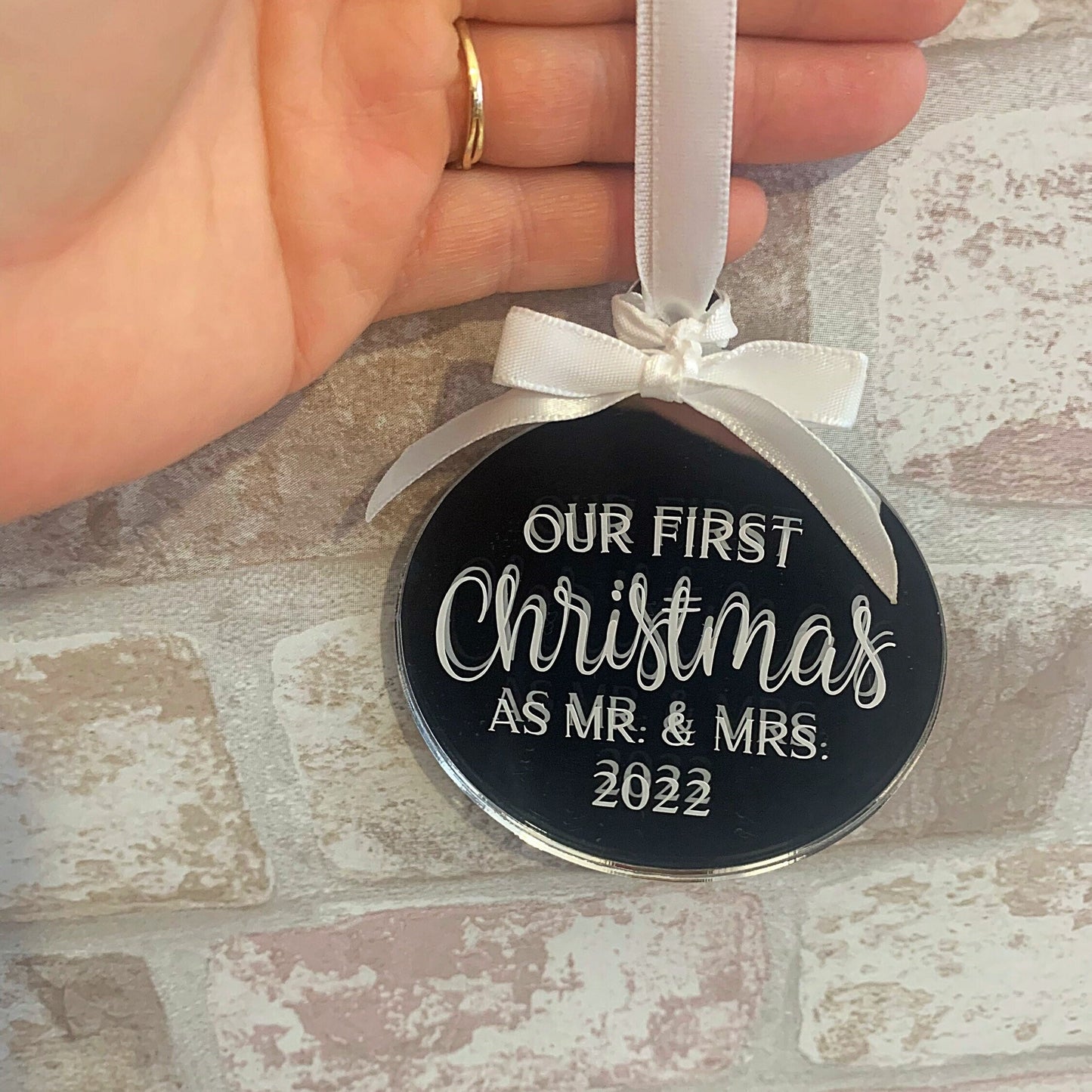 Our First Christmas as Mr and Mrs Christmas Bauble