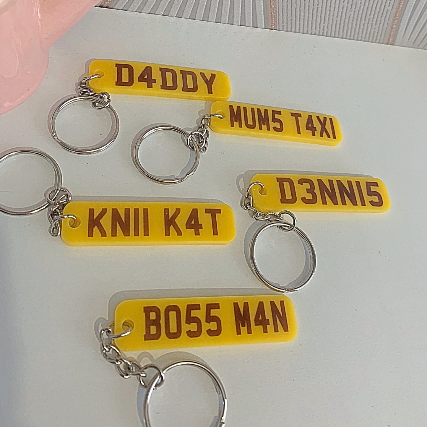 License Plate Keychain - Number Plate Keyring