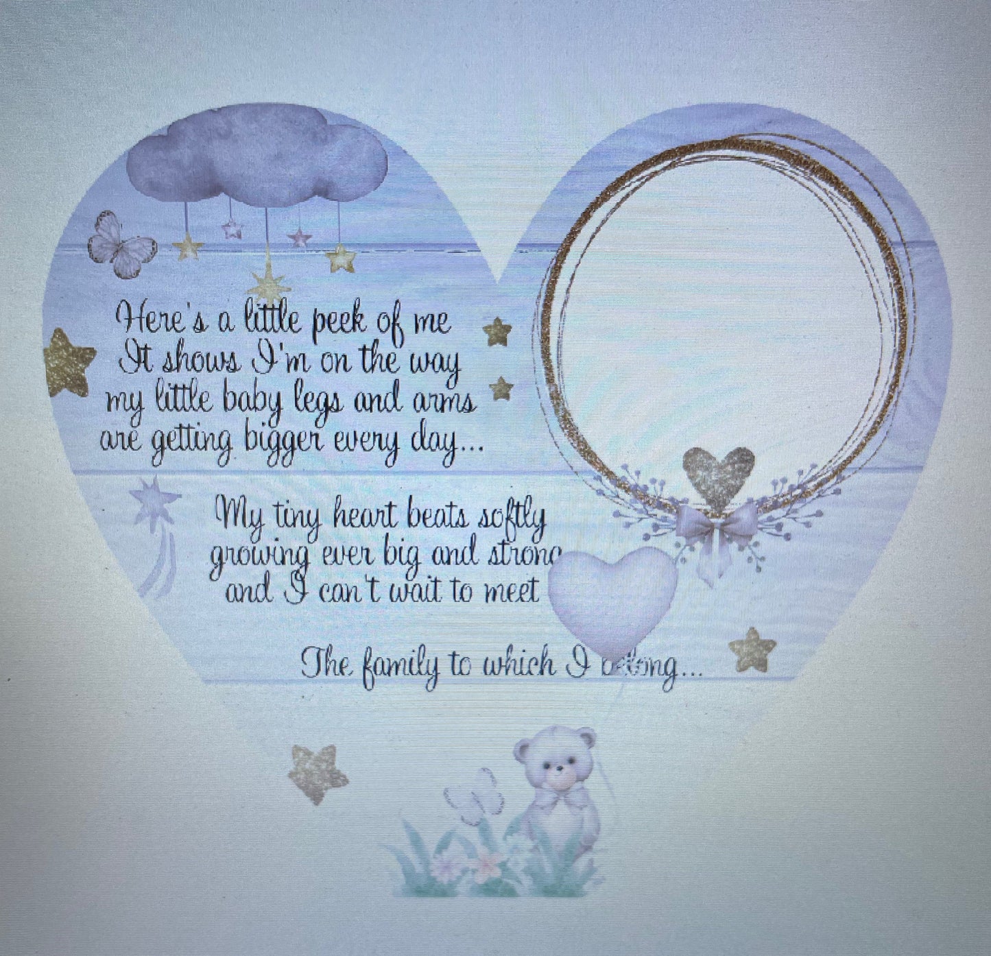 Baby Announcement Ultrasound Keepsake