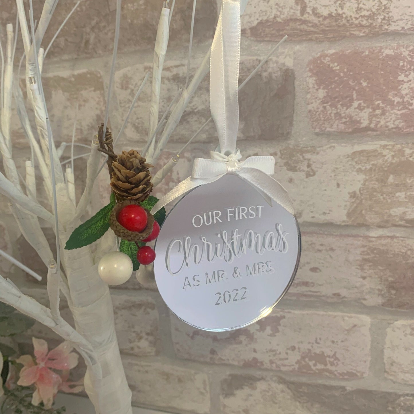 Our First Christmas as Mr and Mrs Christmas Bauble