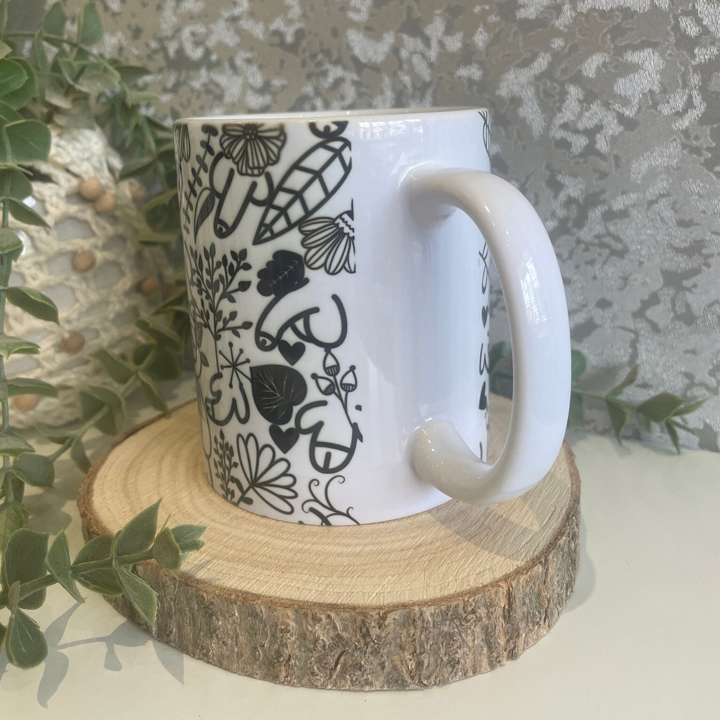 Funny Novelty Willy & Flowers Mug