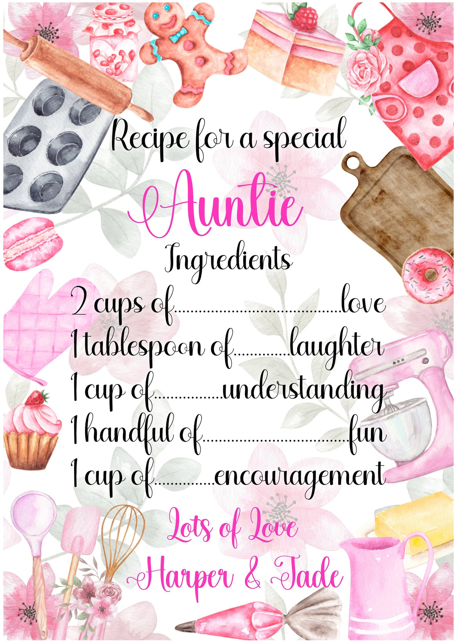 Recipe For A Special Nanny Plaque