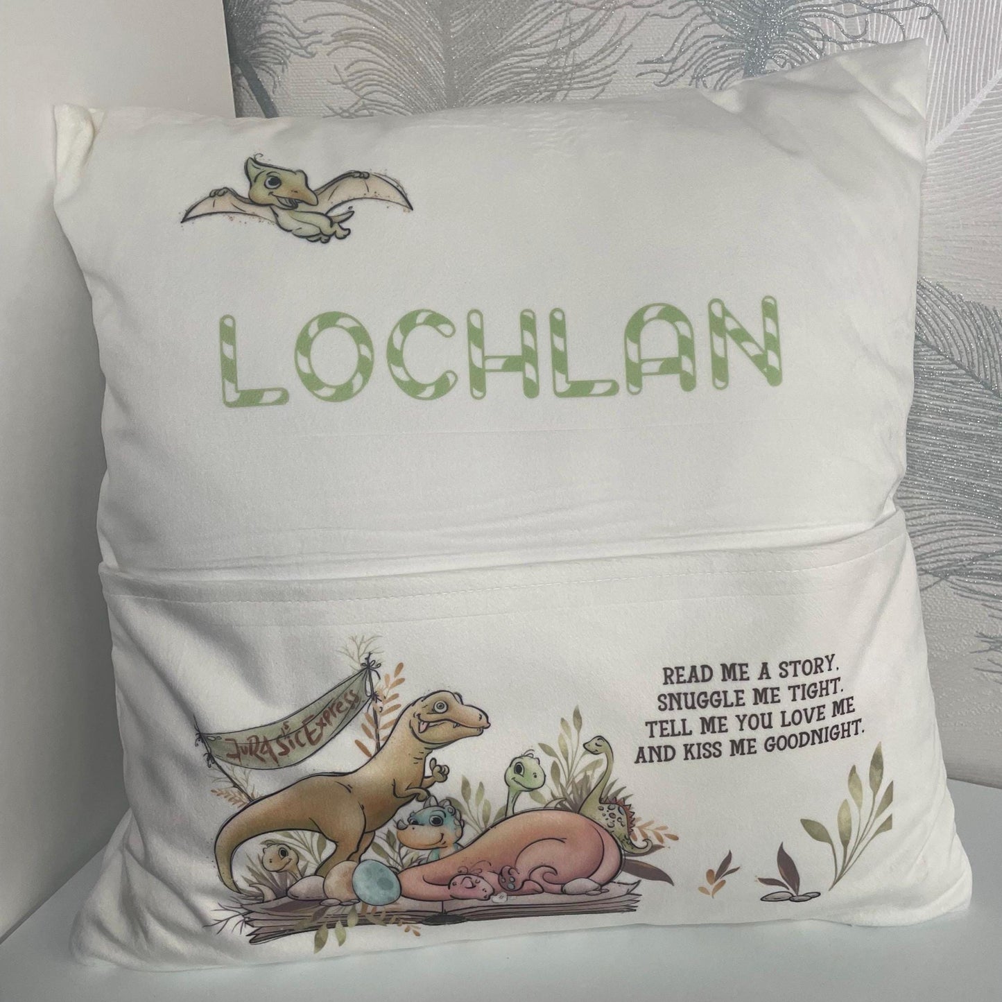Dinosaur Story Book Cushion