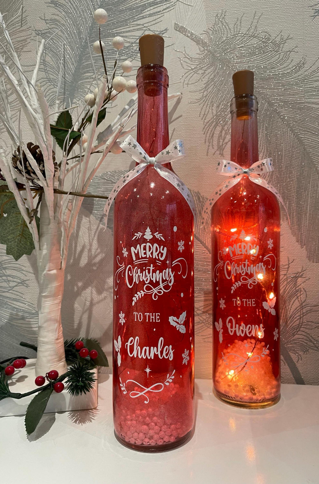 Family Christmas Gift LED Wine Bottle Gift