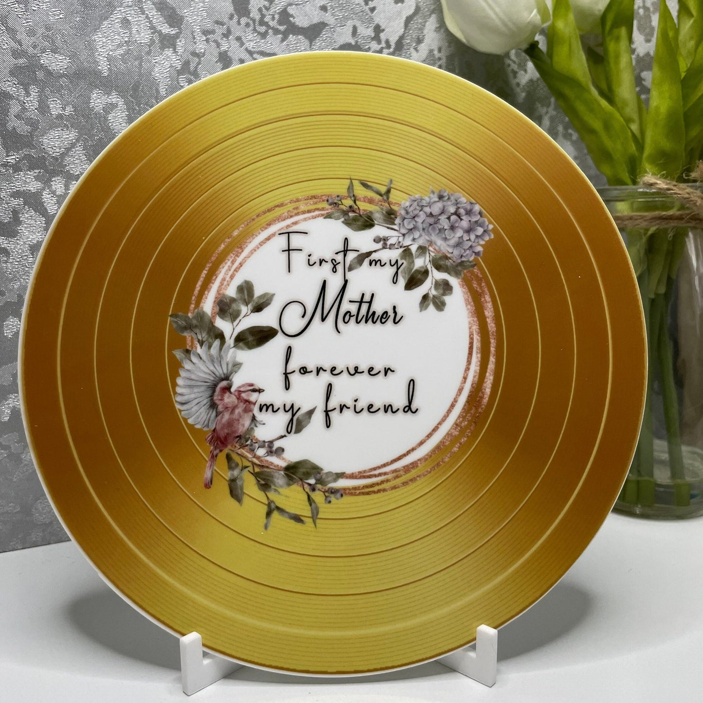 First My Mother, Forever My Friend Record Vinyl Player Gift