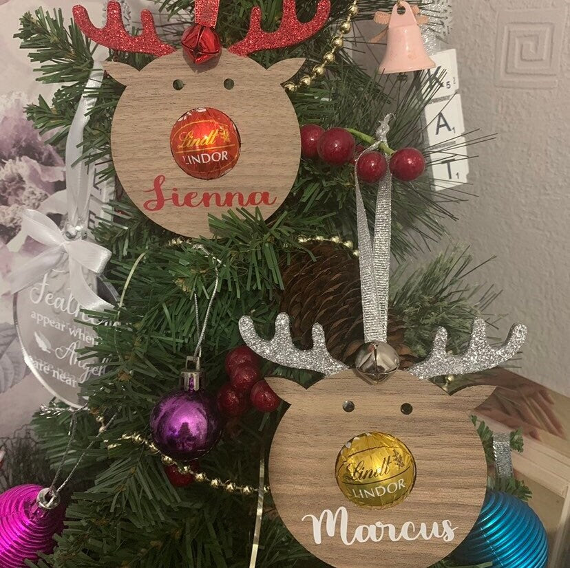 Rudolf Christmas Lindt Chocolate Tree Decoration
