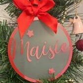 Personalised Frosted Christmas Baubles