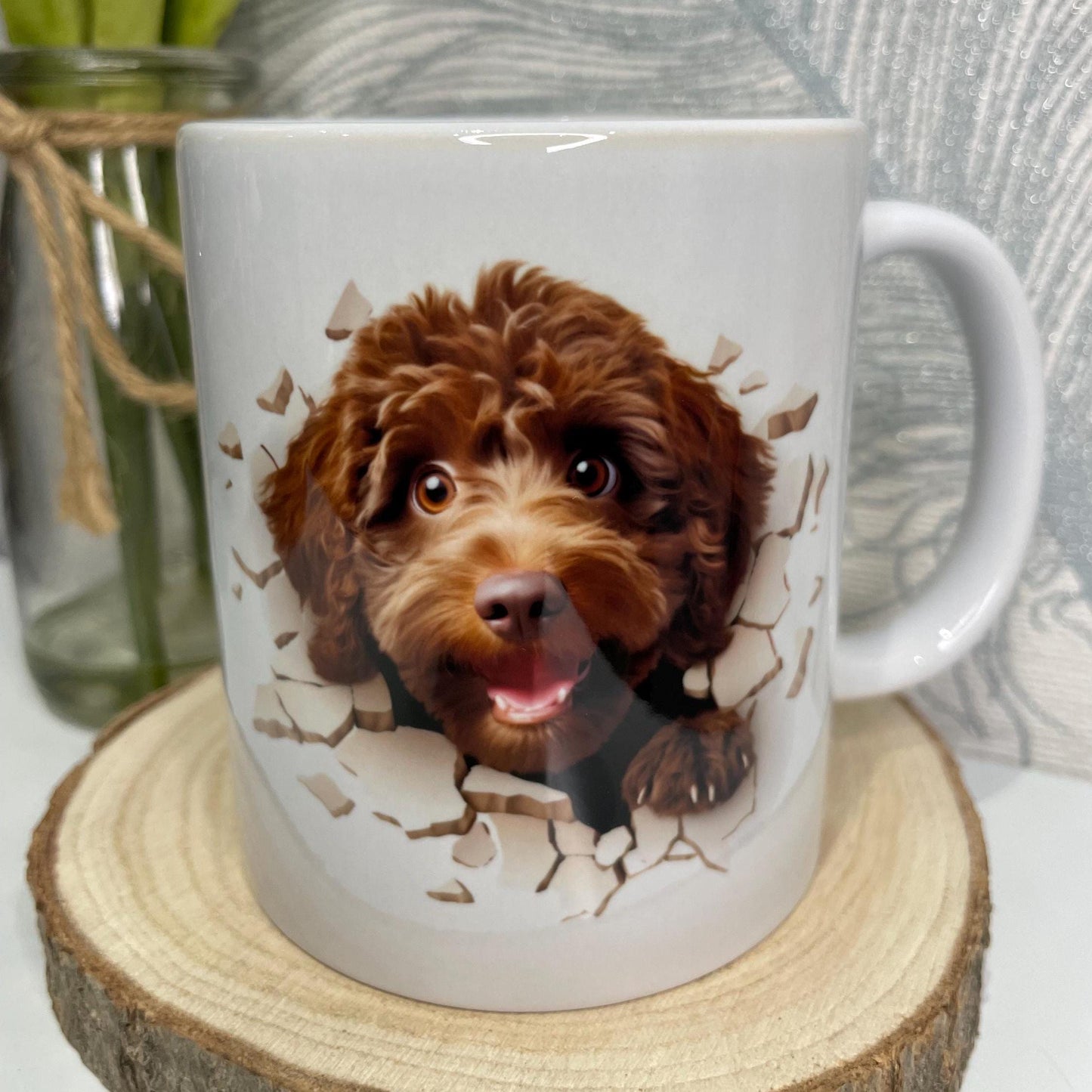 Chocolate Cockapoo Hole In A Wall Mug
