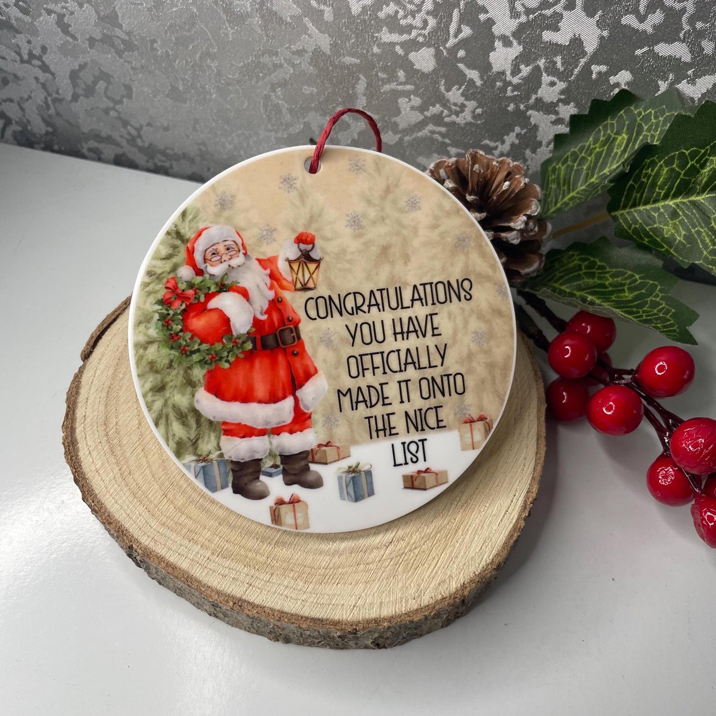 Your On Santa's Nice List Bauble