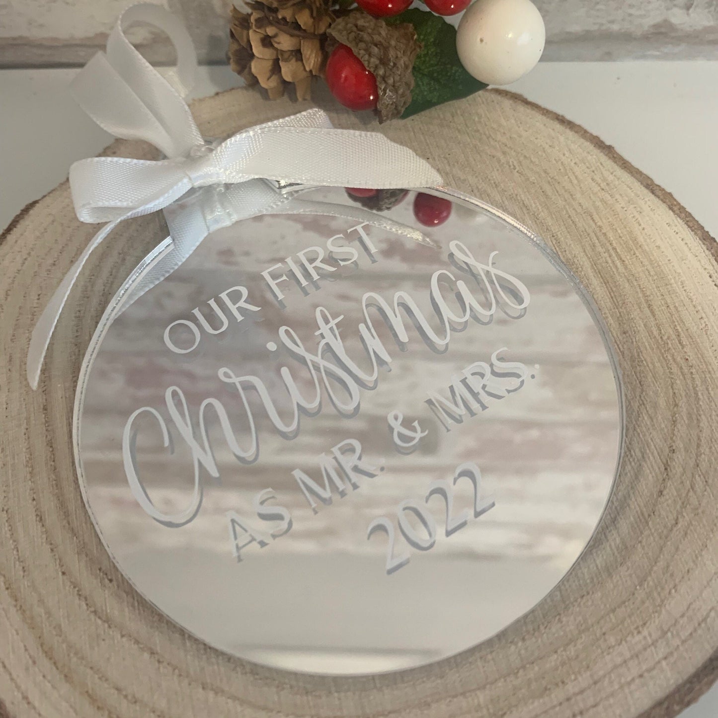 Our First Christmas as Mr and Mrs Christmas Bauble