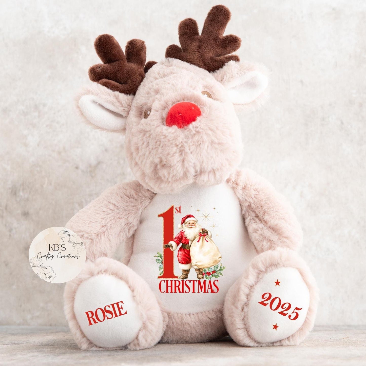 1st Christmas Reindeer Teddy