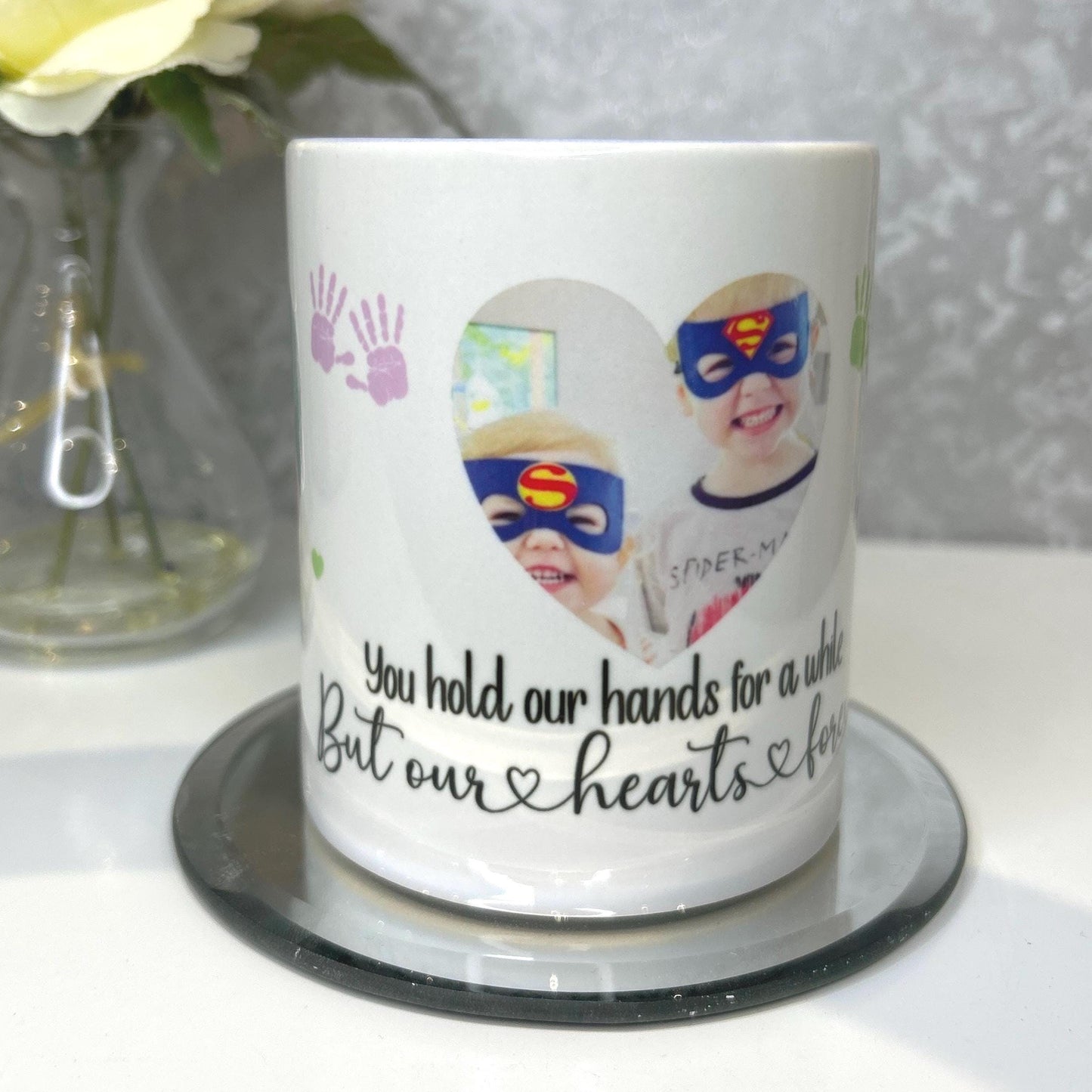 You Hold Our Hands For A While Photo Mug