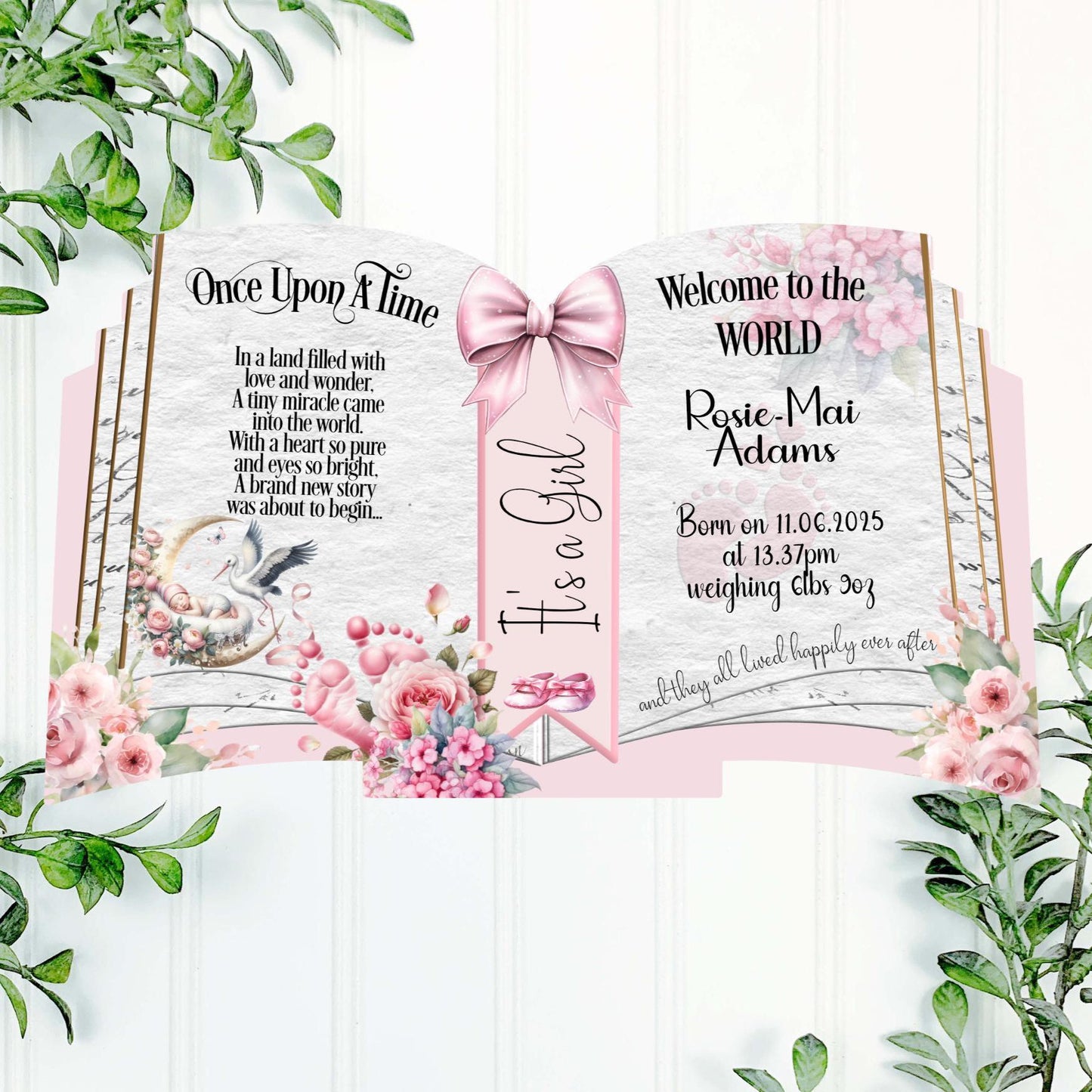 Welcome To The World Little One - New Baby Arrival Keepsake