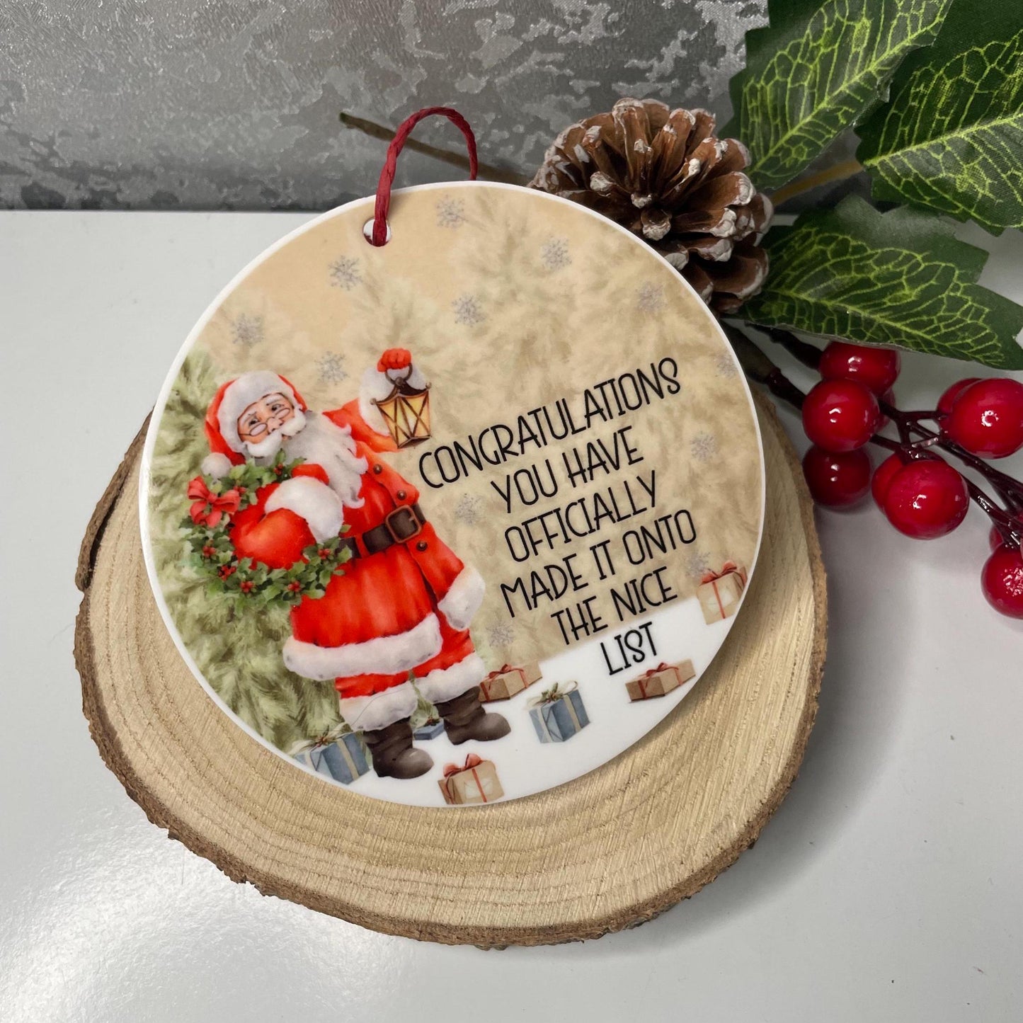 Your On Santa's Nice List Bauble