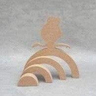 Wooden Rainbow Stacker-New-born Baby Keepsake Gift