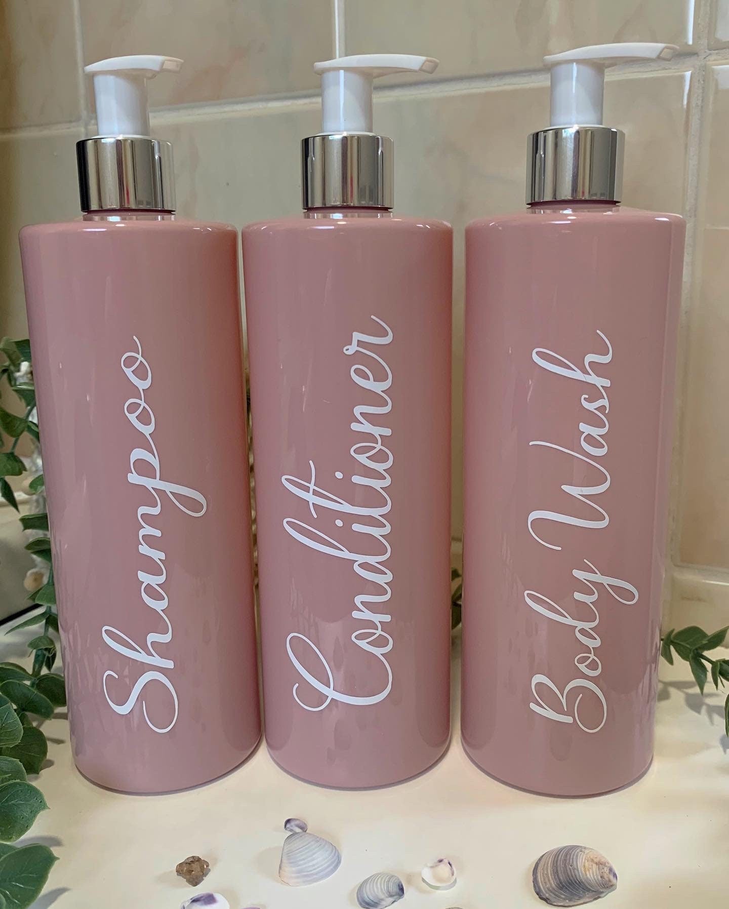 Set of 3 Bathroom Storage Dispenser Bottles