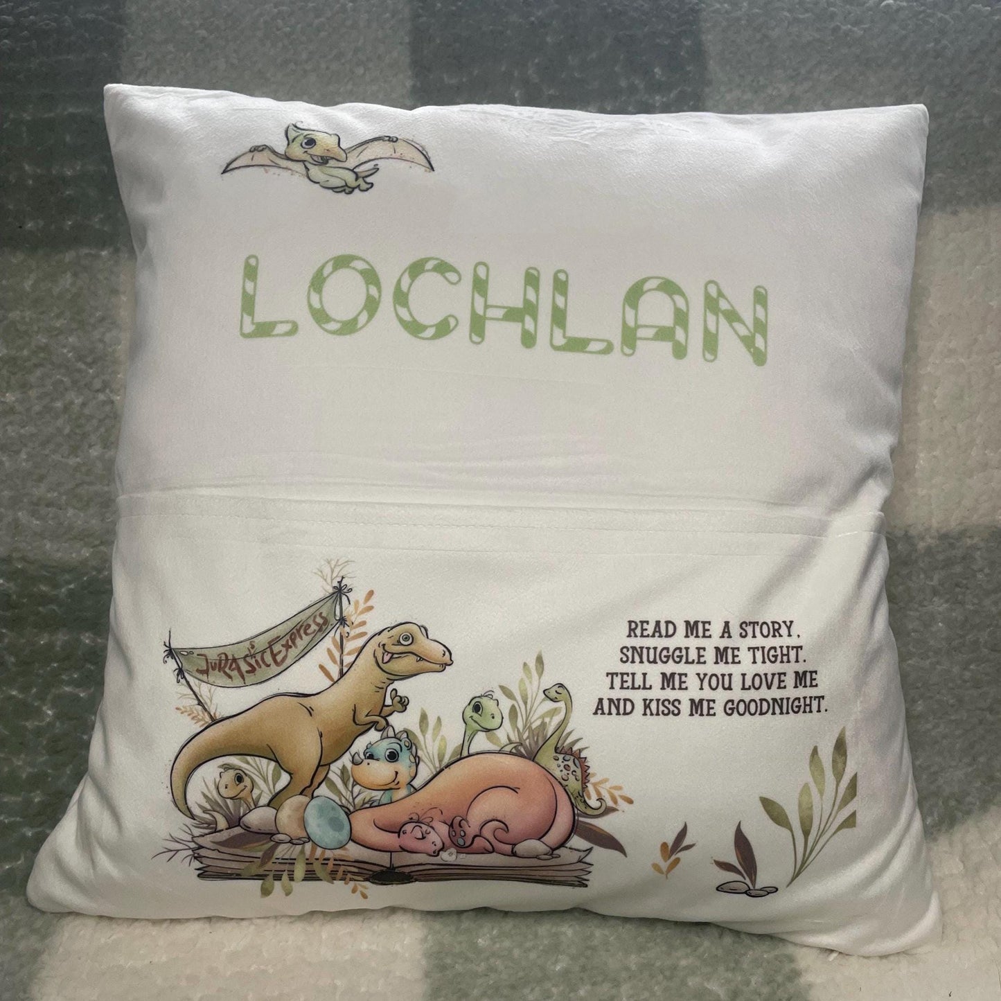 Dinosaur Story Book Cushion