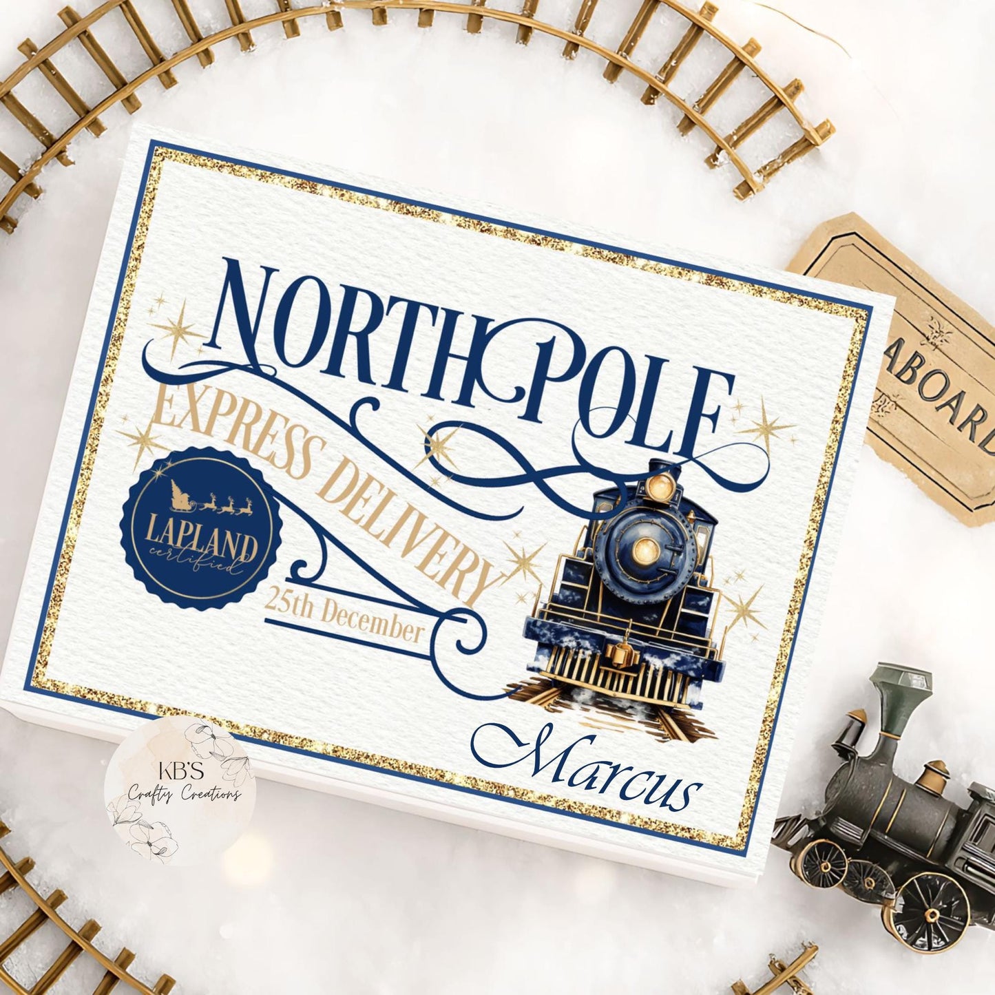 Personalised Magnetic Christmas Eve Box - Polar Express