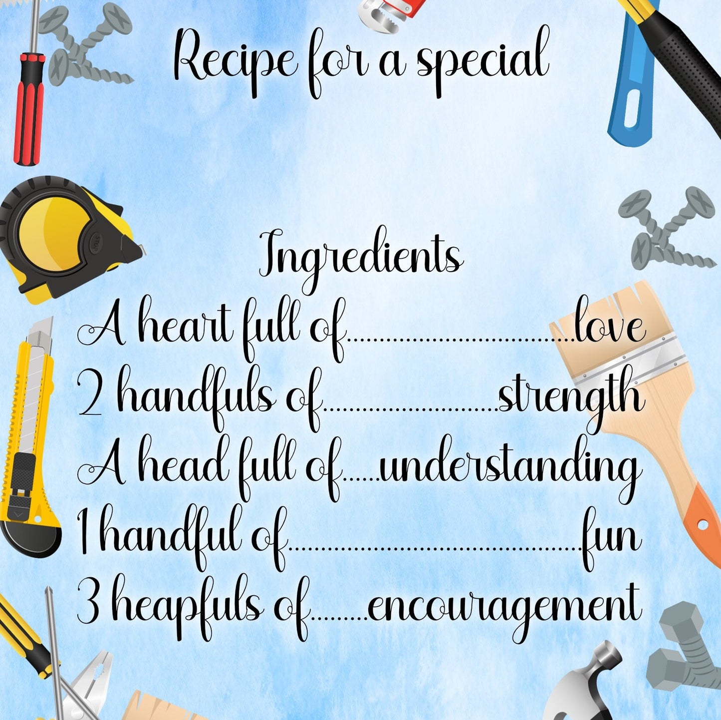 Recipe For A Special Grandad Plaque
