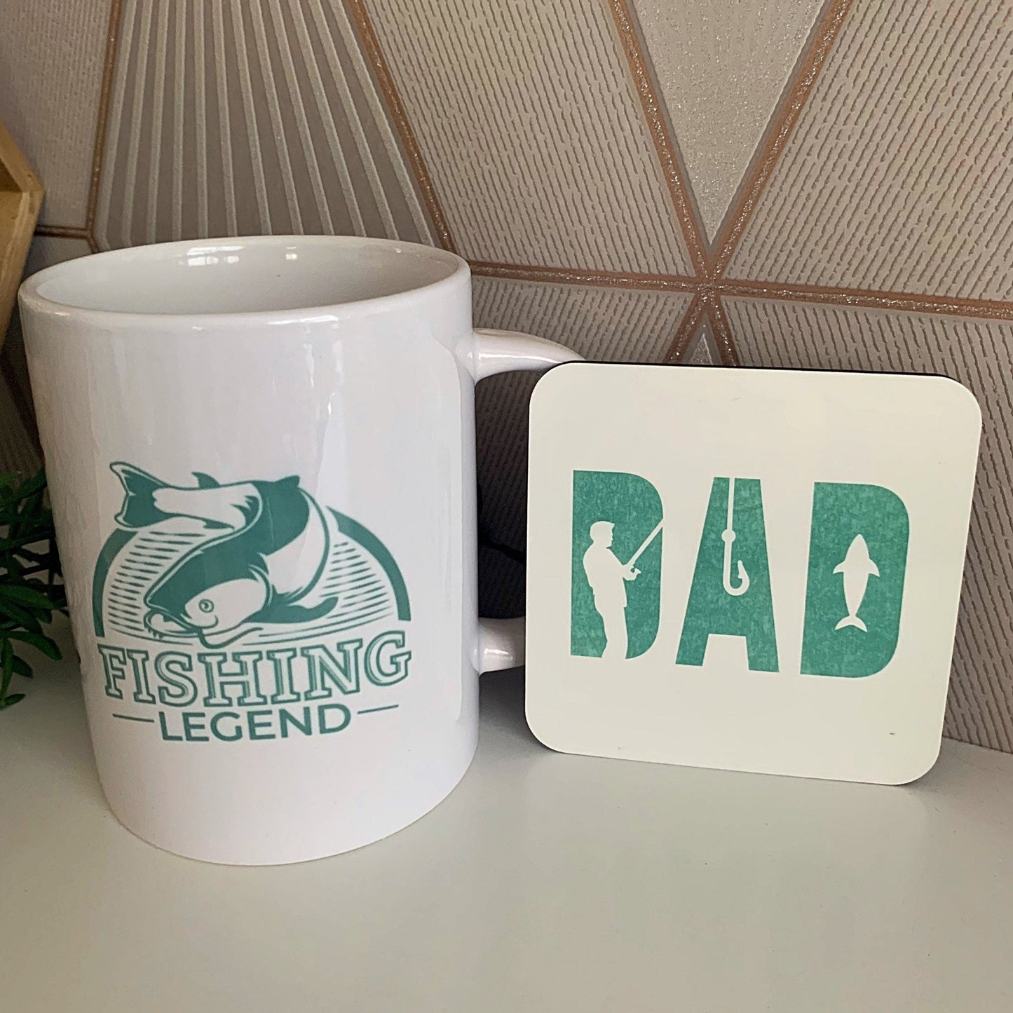 Fishing Legend Mug & Coaster Set