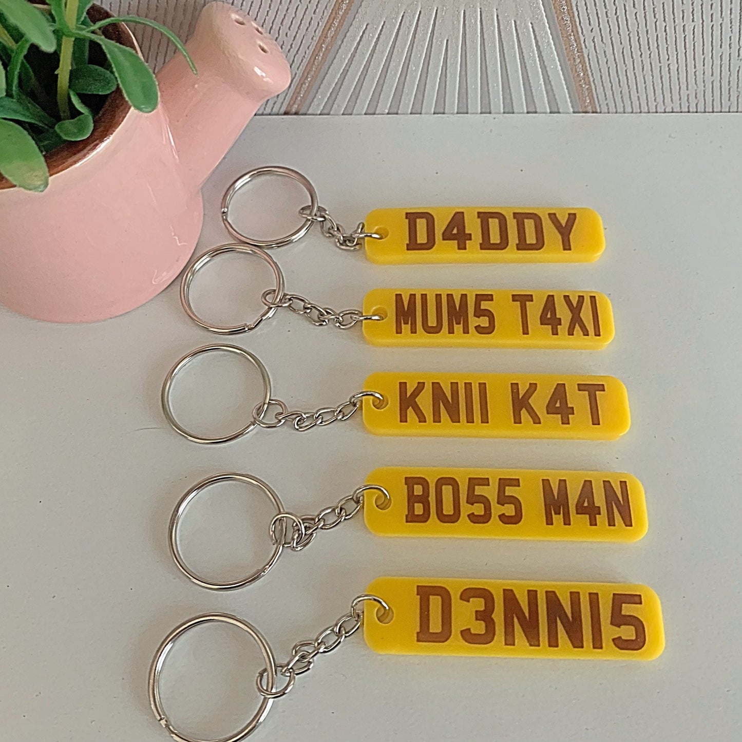 License Plate Keychain - Number Plate Keyring