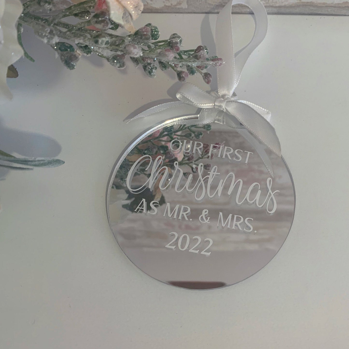 Our First Christmas as Mr and Mrs Christmas Bauble