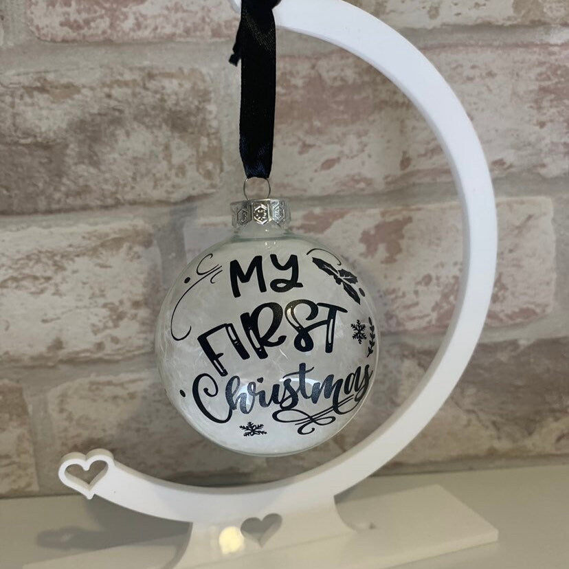 My First Christmas Feathered Bauble