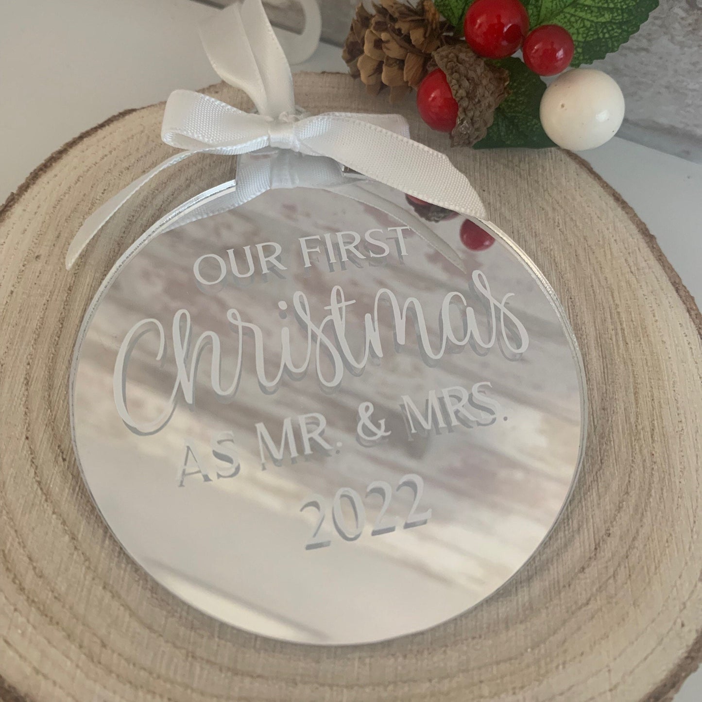 Our First Christmas as Mr and Mrs Christmas Bauble