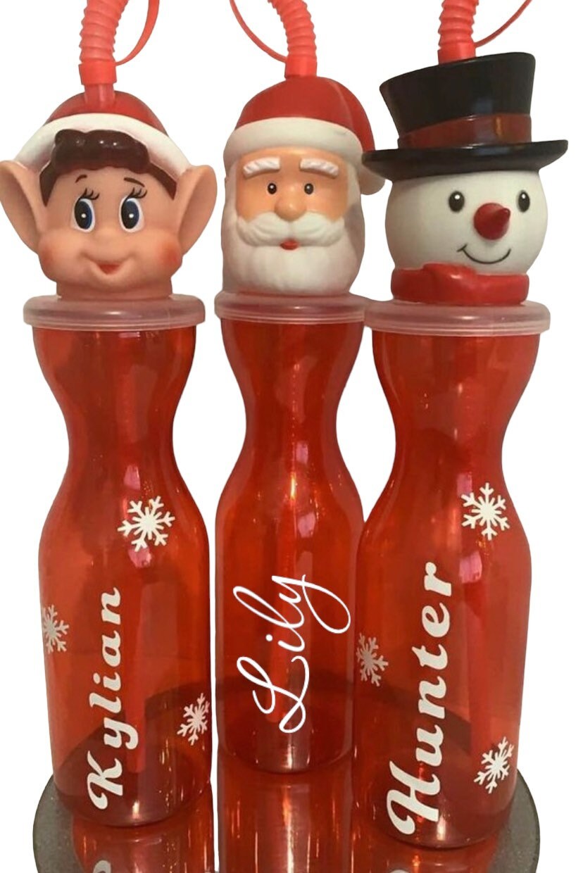 Personalised Elf, Santa & Snowman Flasks