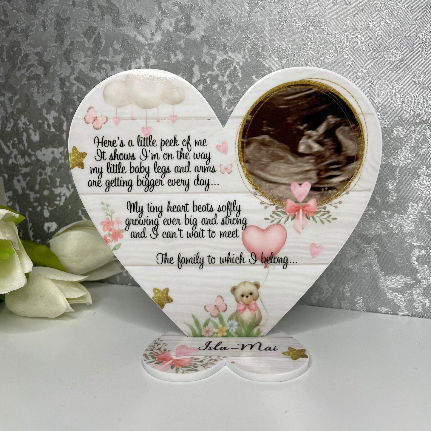 Baby Announcement Ultrasound Keepsake