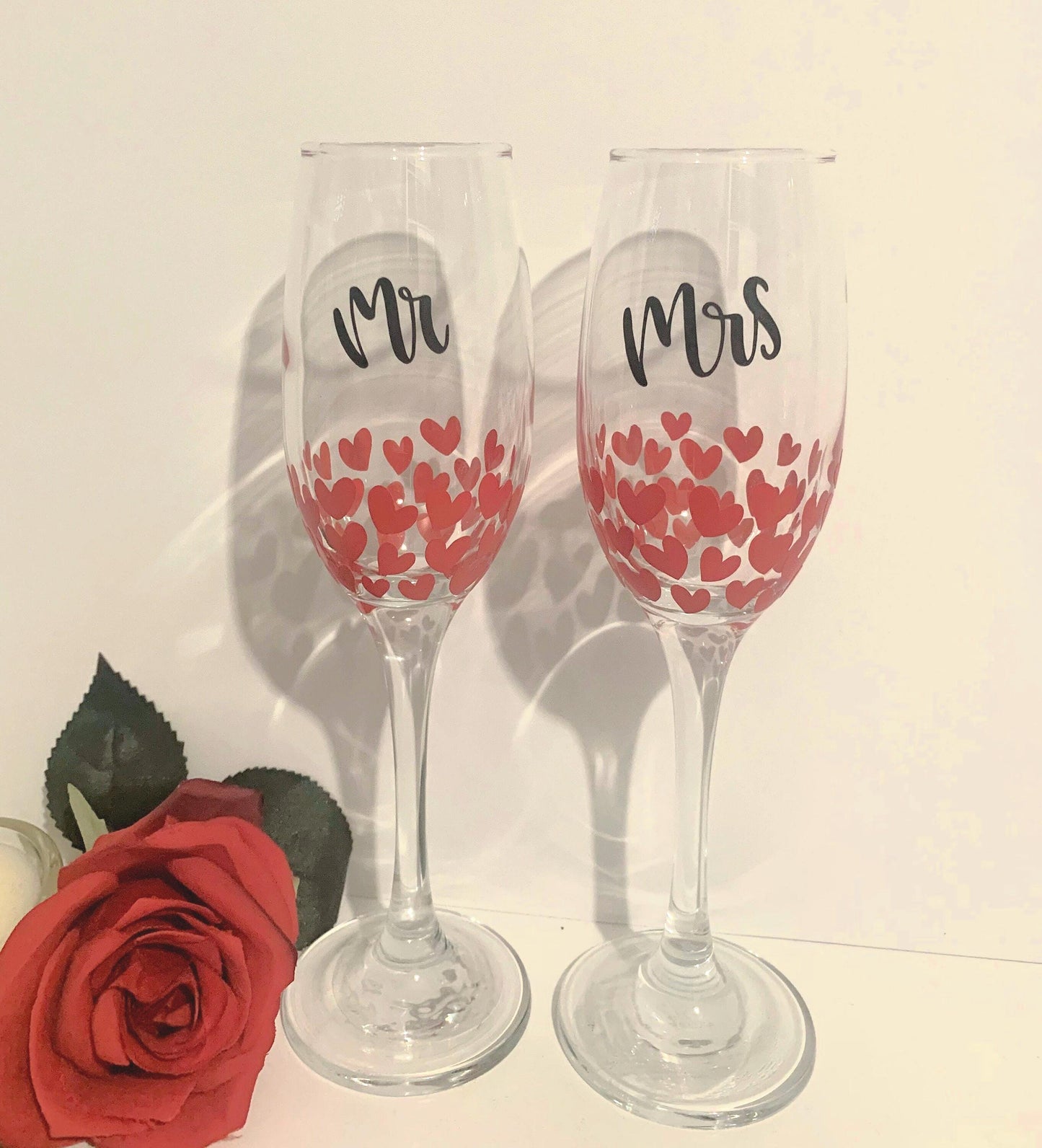 Mr & Mrs Champagne Glass Flutes