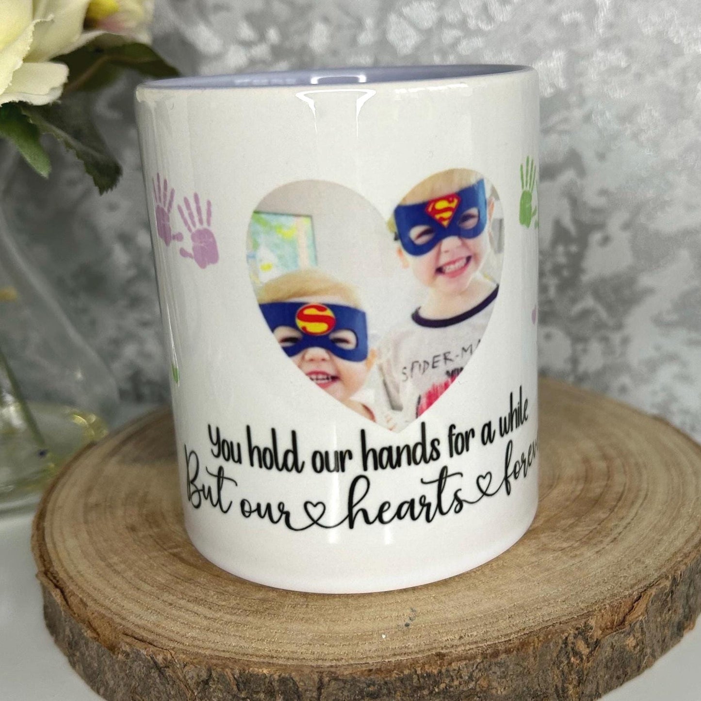 You Hold Our Hands For A While Photo Mug
