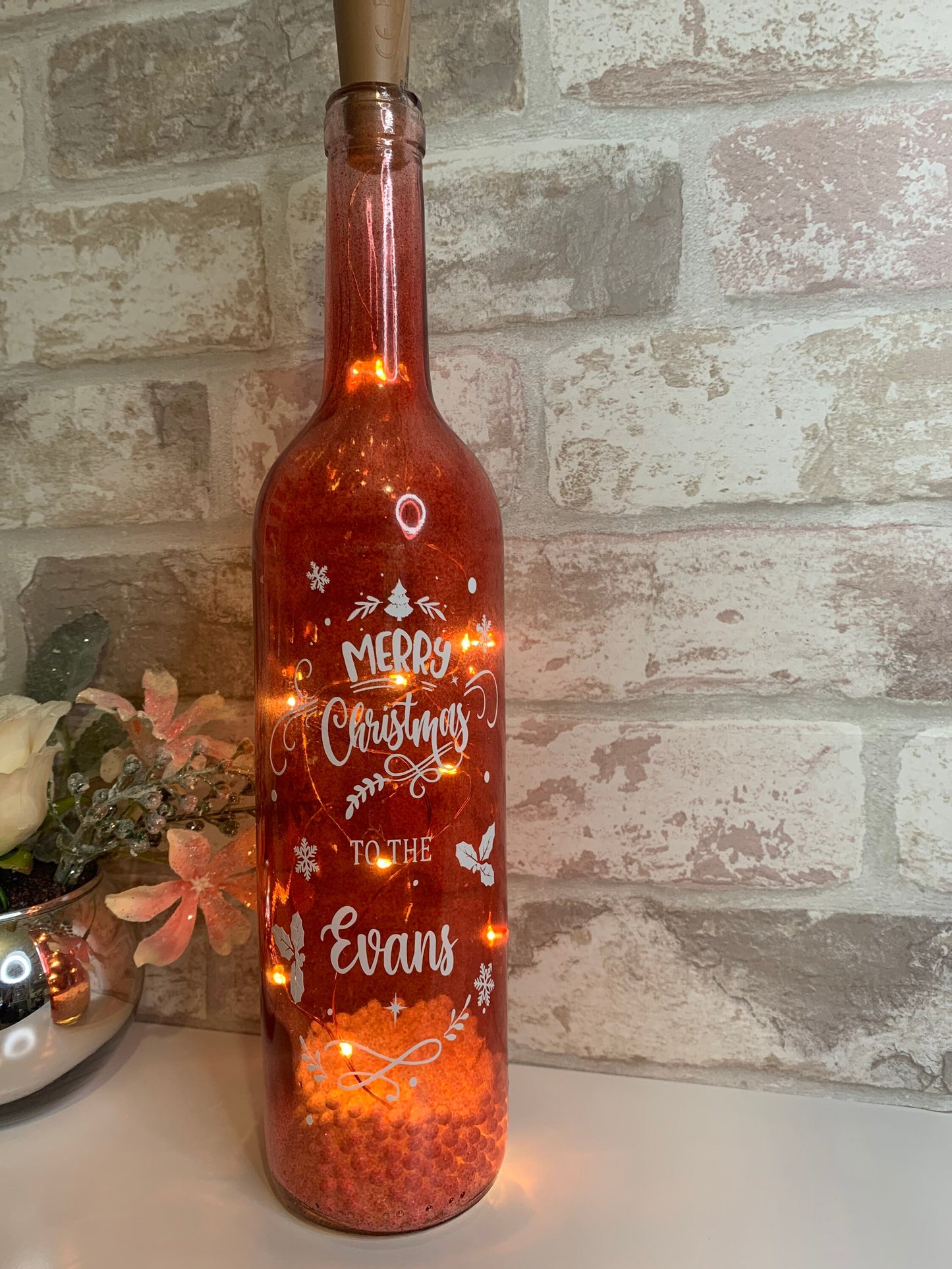 Family Christmas Gift LED Wine Bottle Gift