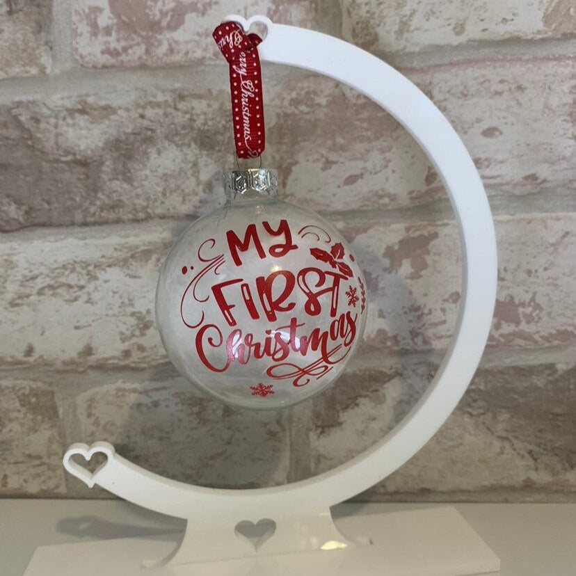 My First Christmas Feathered Bauble